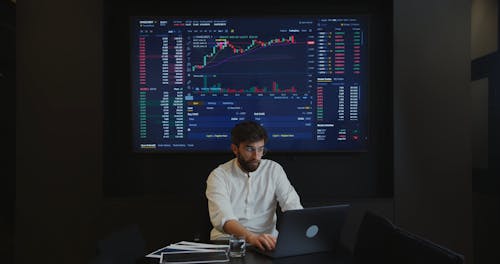 Man Working on His Laptop