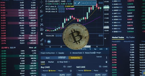 Bitcoin on a Screen Display