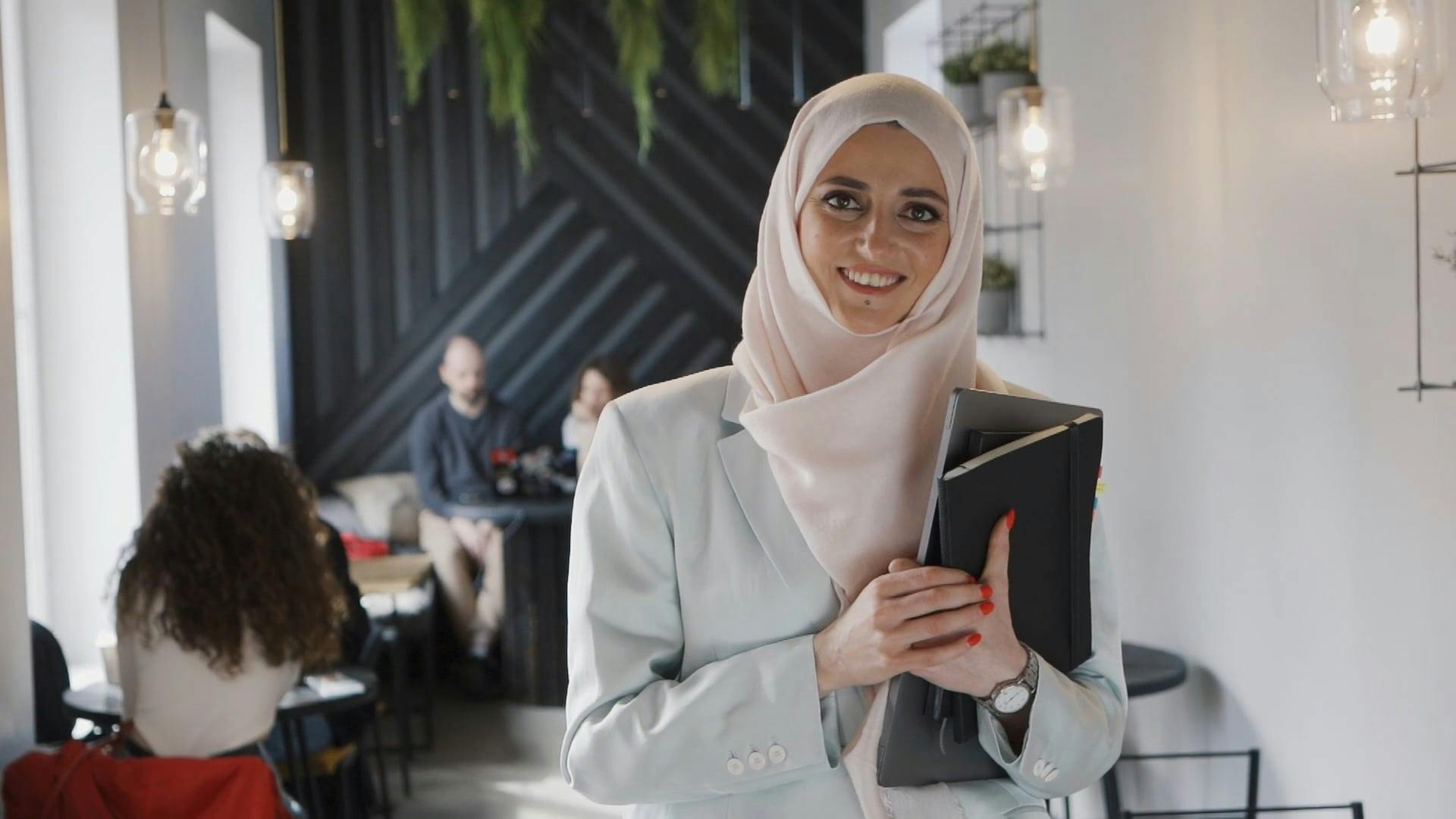A Hijab Woman Posing while Looking at Camera · Free Stock Video