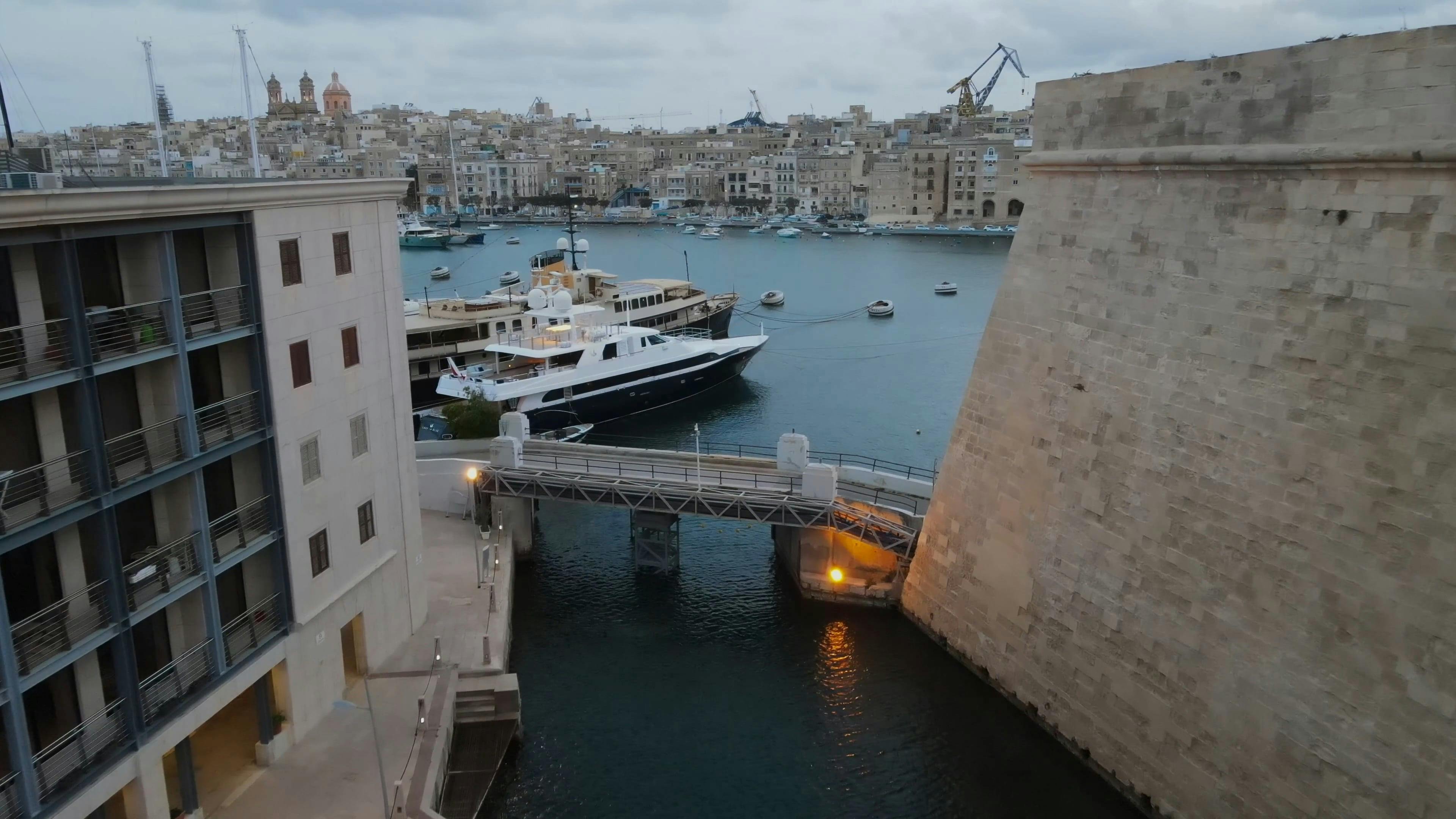 Malta Port Videos Download The BEST Free 4k Stock Video Footage   Adventure Aerial View Bay Beach 7586777 