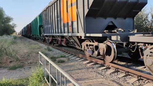 A Moving Cargo Train