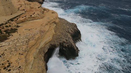 Waves Splashing on the Sea Coast