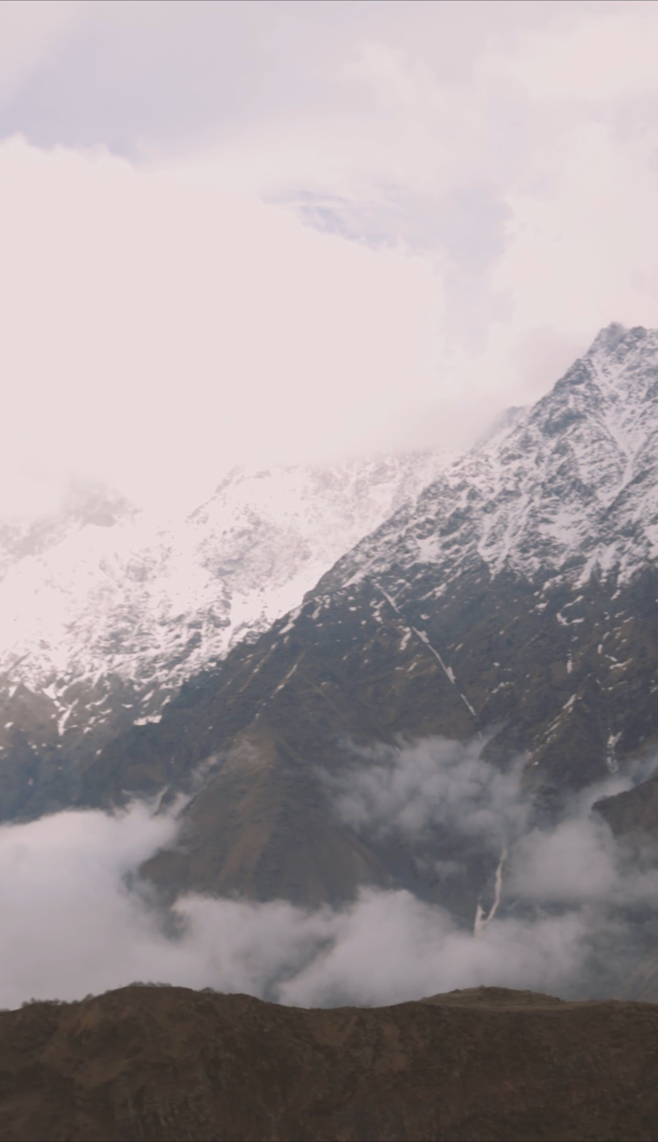 Aerial Footage of Mountains Covered with Snow Free Stock Video Footage ...