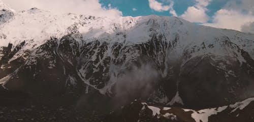 Snow Covered Mountain Village