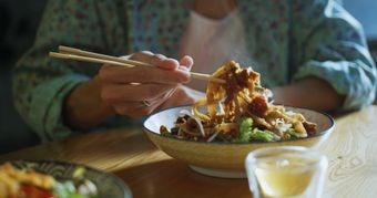 吃面条视频素材