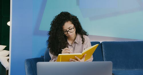 Woman Working at Home