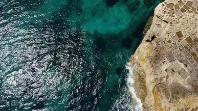 an aerial footage of a coast