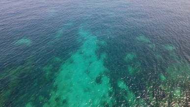 drone footage of the sea