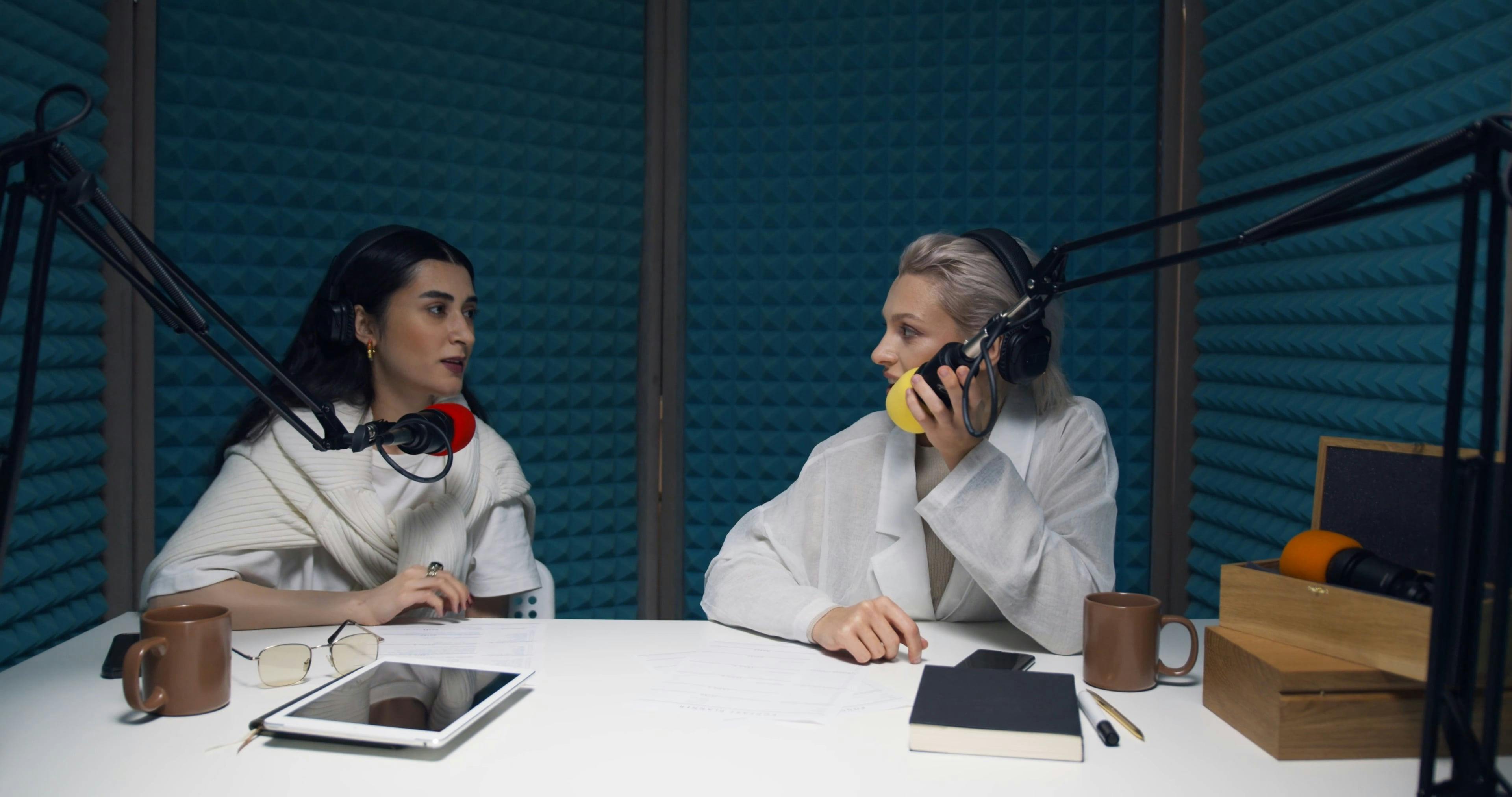 Women Recording a Podcast · Free Stock Video