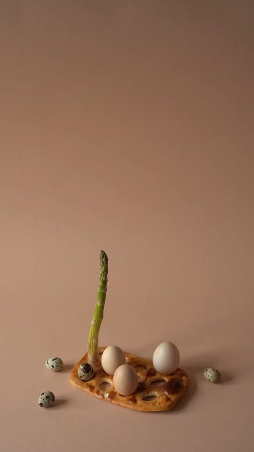 Mockup of Asparagus and Eggs