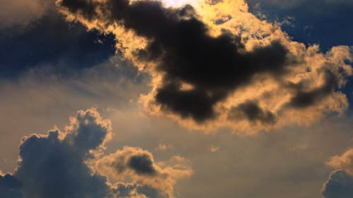 Time-Lapse Video of Clouds and Sun