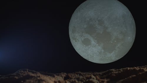 Close-Up Shot of the Moon