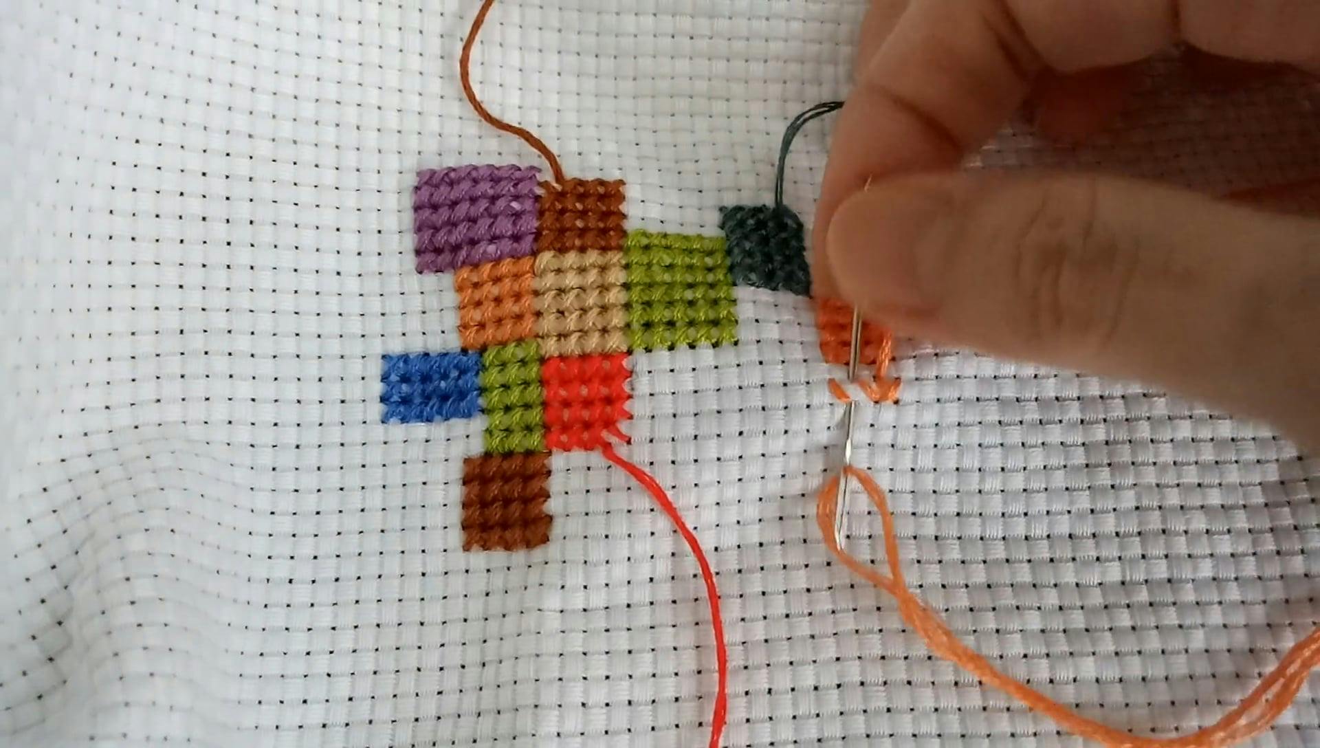Person Doing Cross Stitch · Free Stock Video