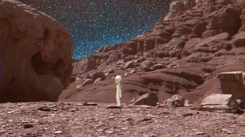 Video of an Alien Figure in Mars