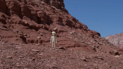 An Alien Figure on Mars