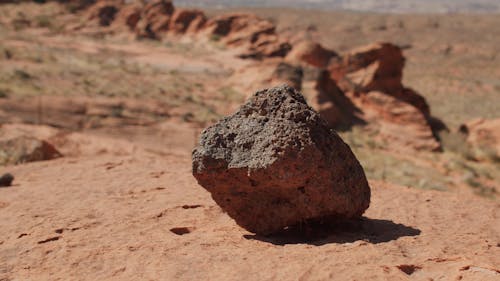 Tracking Shot of a Rock 