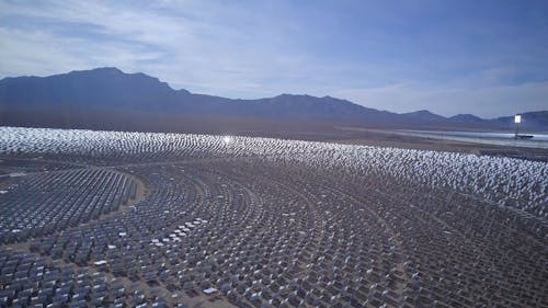 Mirrors in the Ivanpah Solar Power Facility