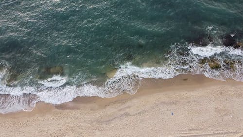 Drone Footage of a Beach Shore