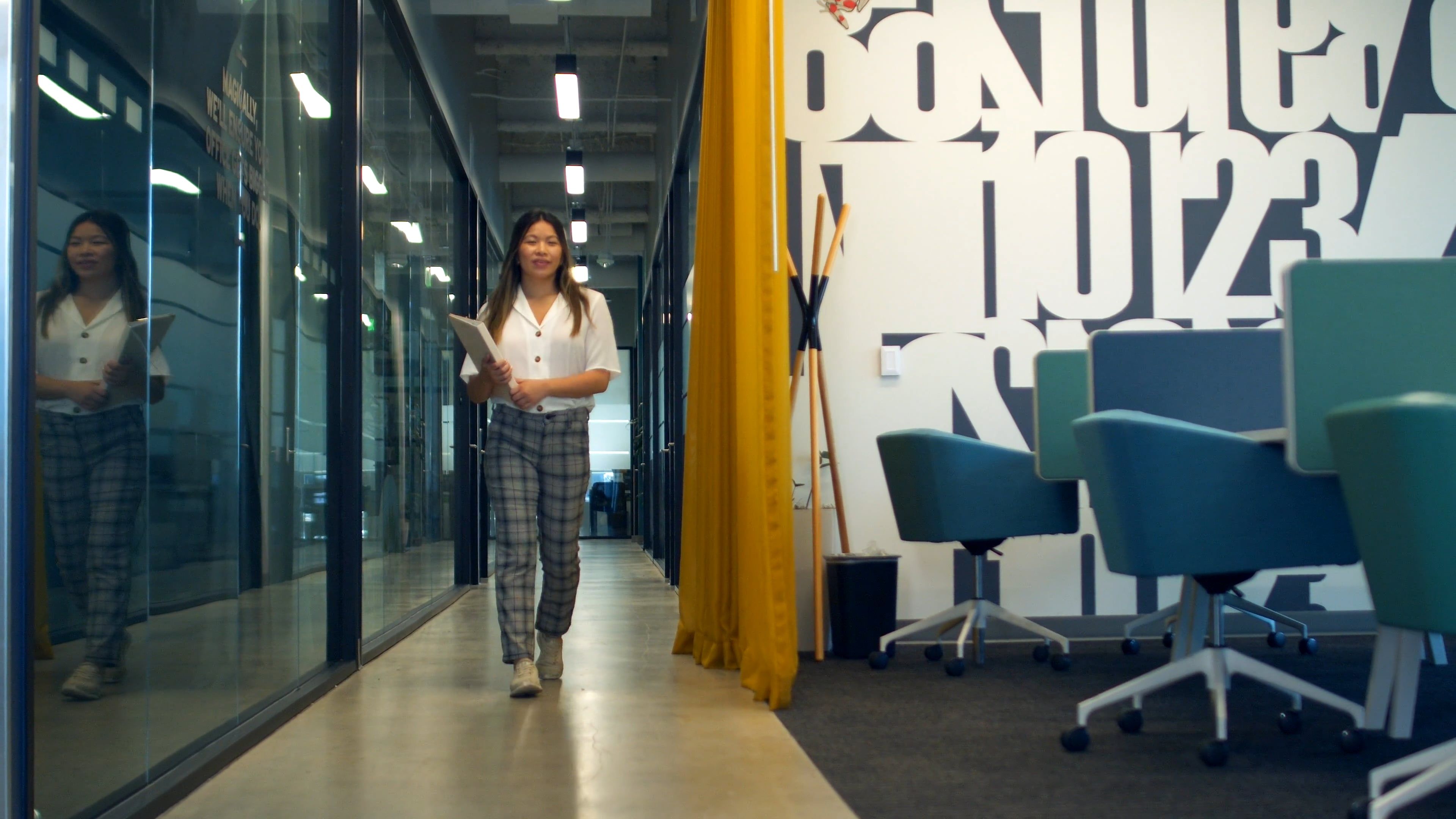 Woman Walking onthe Hallway Free Stock Video Footage, Royalty-Free 4K ...