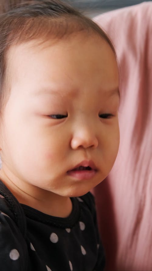 Close-Up Shot of a Little Girl