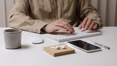 Person using Keyboard