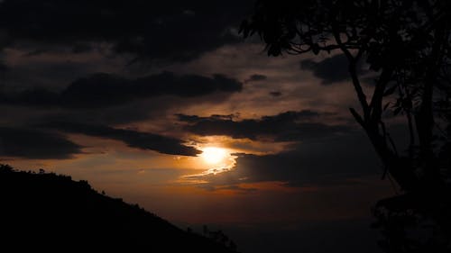 Time-Lapse Shot of Sunset