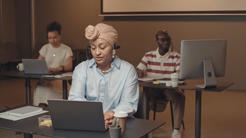 Call Center Representatives Working In the Office