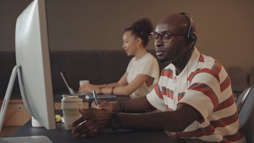 Call Center Representatives Working In the Office