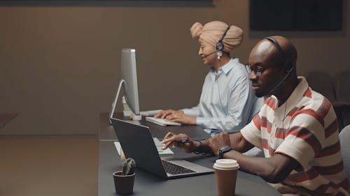 Call Center Representatives Working In the Office