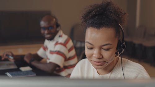 Call Center Representatives Working In the Office