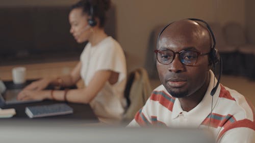 Call Center Representatives Working In the Office