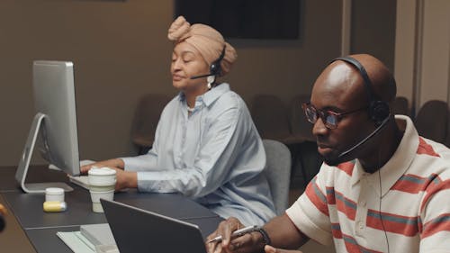 Call Center Representatives Working In the Office