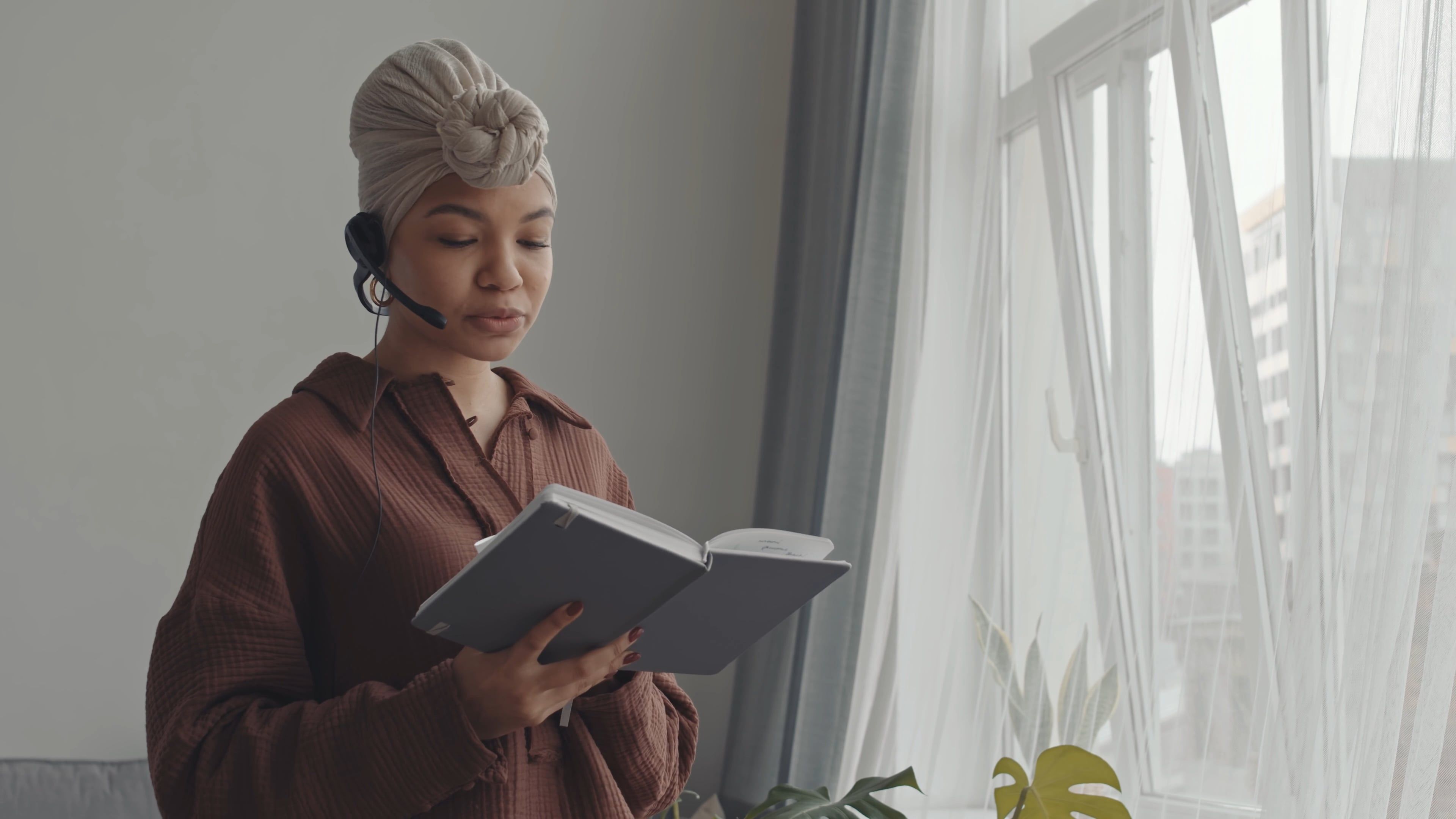 A Call Center Agent Working at Home · Free Stock Video