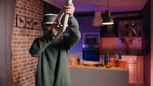 Man Using VR