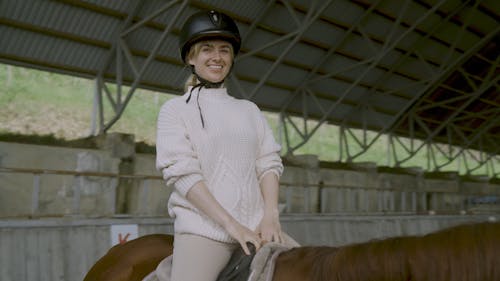 Woman Doing Horseback Riding