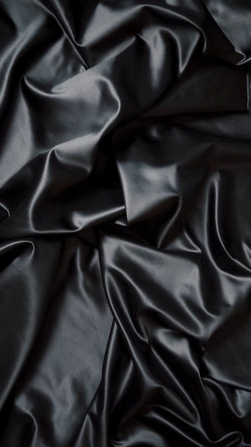 Top View of Black Fabric Texture