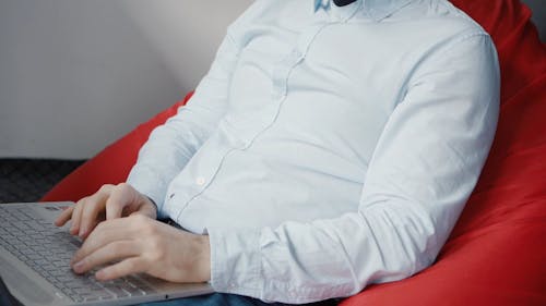 A Man Working on His Laptop