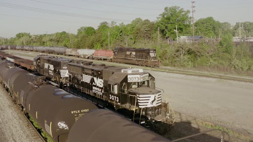 Aerial Footage of Trains