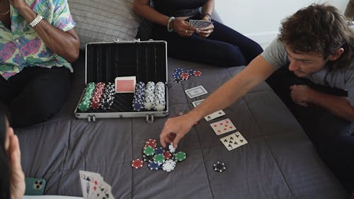 Friends Playing Poker