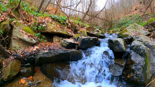 Stream Flowing Through Rocks