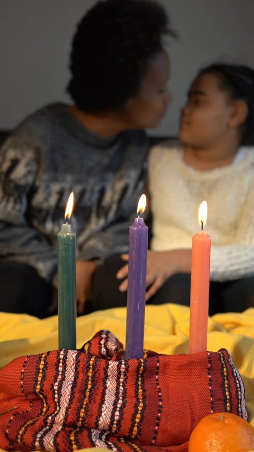 Close Up Video of Burning Candles