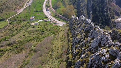 Drone Footage of a Mountain Slopes