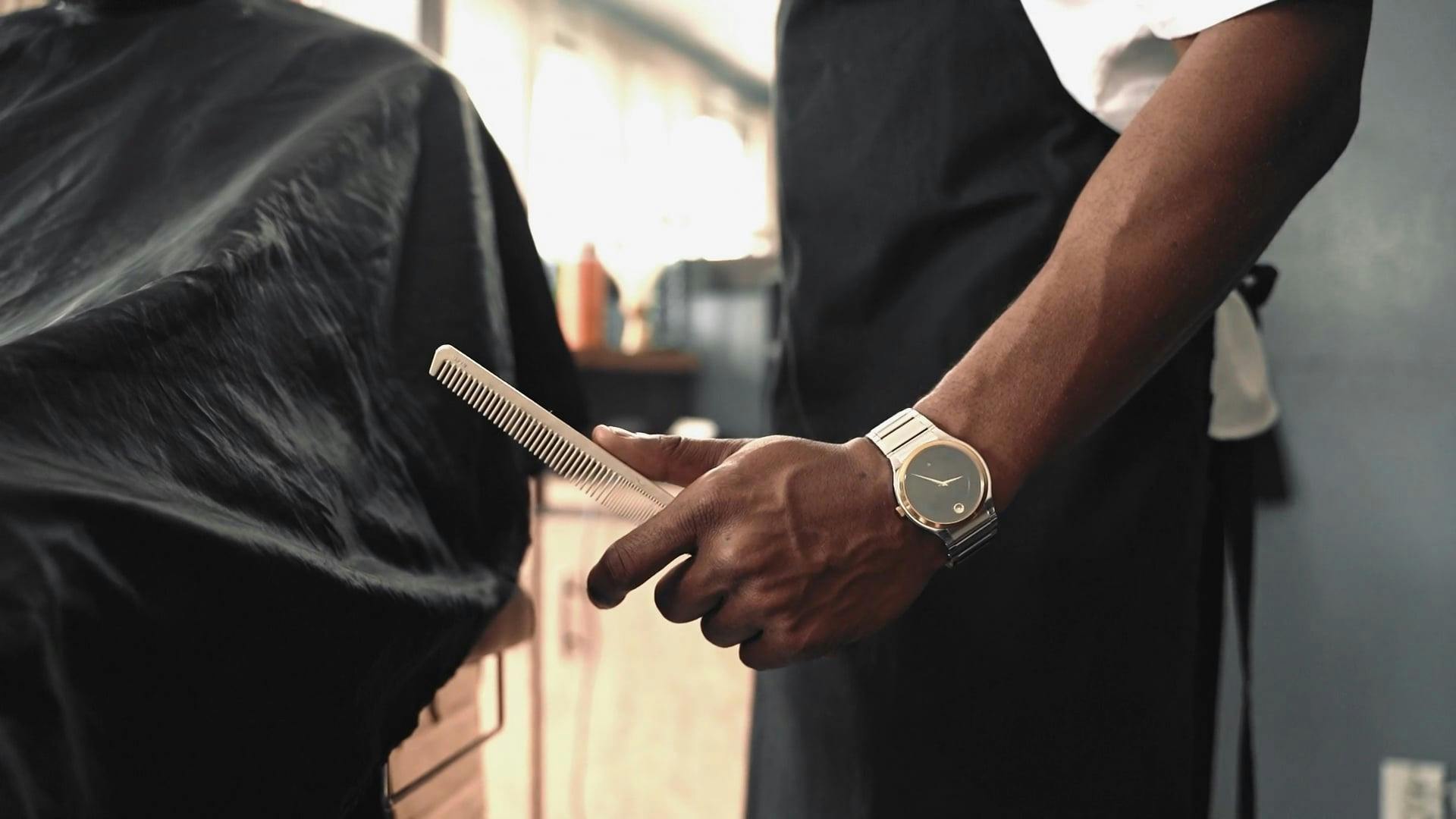 Barber Applying Wax on the Hair of the Customer · Free Stock Video