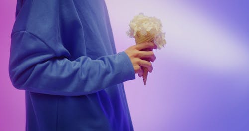 Flowers Place In An Ice Cream Cone