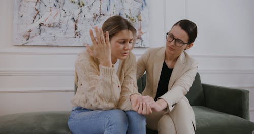 A Psychiatrist Giving Advice to a Woman