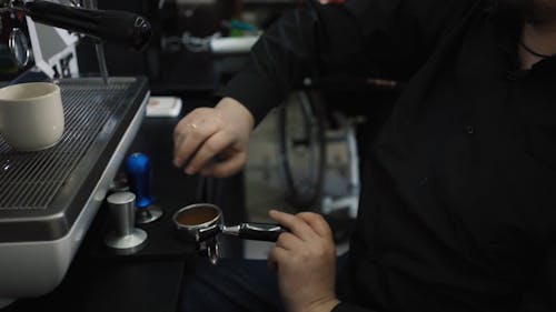 Man Working on a Cafe 