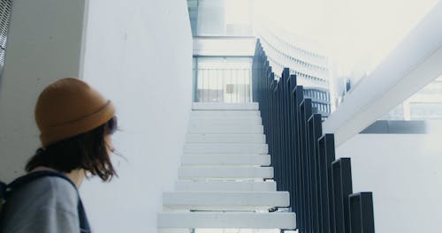 Woman Going Up the Stairs