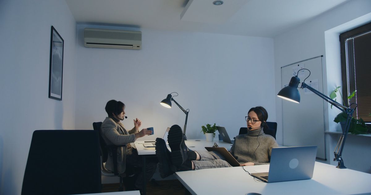 Customer Service Staff Working from Their Cubicles Free Stock Video ...