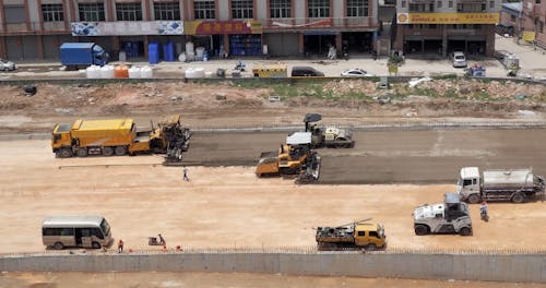 Highway Under Construction using Heavy Machine