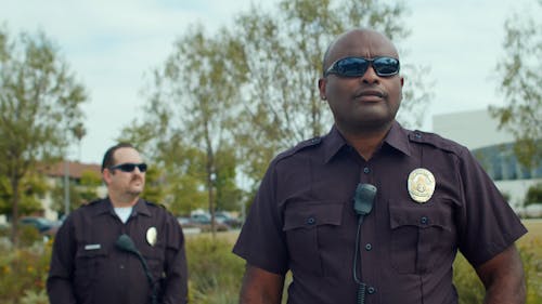 Police Officers Wearing Sunglasses